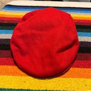 Vintage MacGregor Sportswear Red Wool Cabby Newsboy Hat - Large - Made in USA